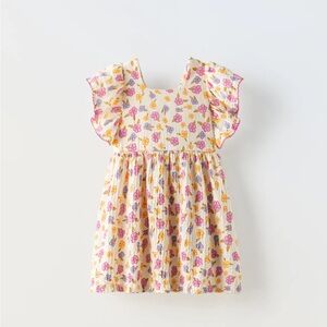 Zara Floral Print Dress with Ruffle Details - 5T
